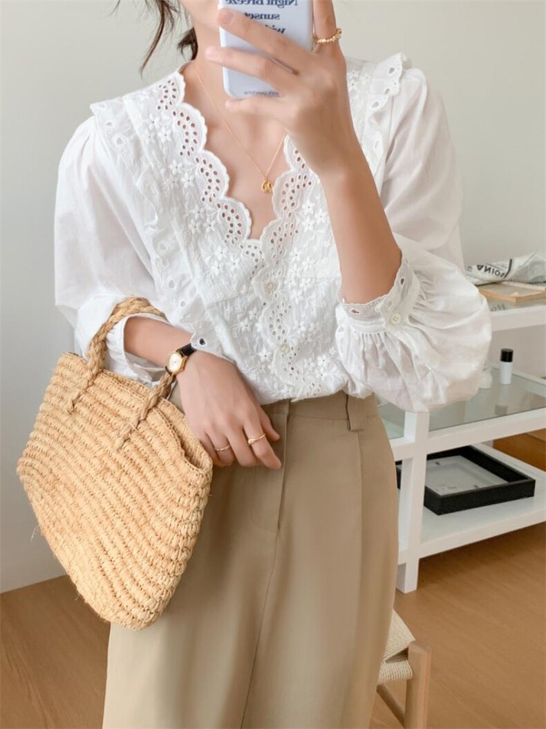 韩系花边领小衫，其它，DAP