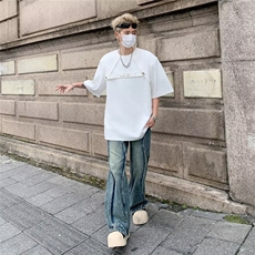 轻熟风小众高级感解构设计短袖t恤男女2026夏季新款半袖上衣F1560，男装T恤，星座601-2