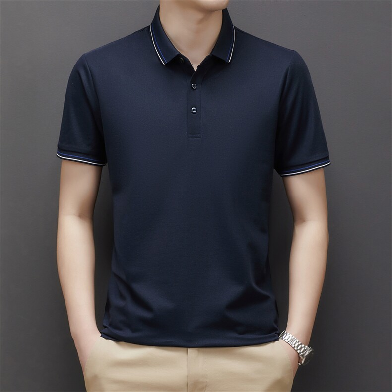 POLO衫男士短袖t恤翻领2023夏季新款潮牌休闲商务男装上衣,男装T恤,电商B212（原钱塘6029）