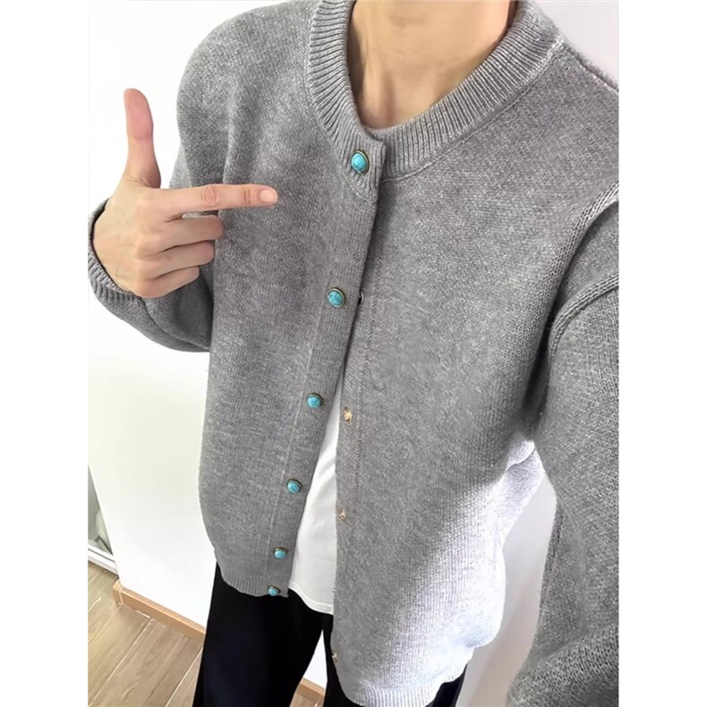 M170-P63开衫毛衣时尚慵懒原宿百搭ins气质日系文艺简约潮,男装针织衫/毛衣,电商B323A
