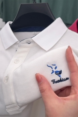 POLO衫男秋季潮牌商务休闲长袖t恤2023新款保罗衫潮流翻领纯棉T恤，男装Polo衫，电商B212（原钱塘6029）
