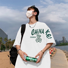 ！纯棉重磅220克夏季男士印花短袖T恤QT707-T237-P25，男装T恤，星座617B