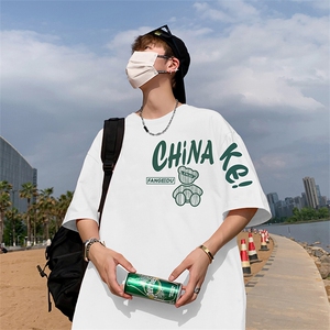 ！纯棉重磅220克 夏季男士印花短袖T恤QT707-T237-P25图片