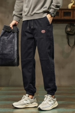 加厚休闲裤男士秋冬款宽松束脚工装裤运动长裤子J666-P40/加绒P50，男装工装外套，星座509