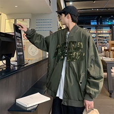 美式字母棒球服春秋新款高街ins潮牌男外套F1053P65，男装夹克，星座1116-2