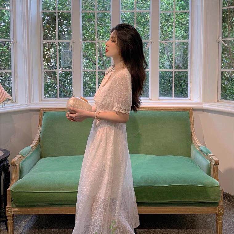 韩版蕾丝连衣裙，女装连衣裙，咔蒂妮