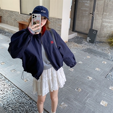 现货-双面穿红蓝外套休闲时尚203-9506-P155-K218，女装短外套，浪娴服饰