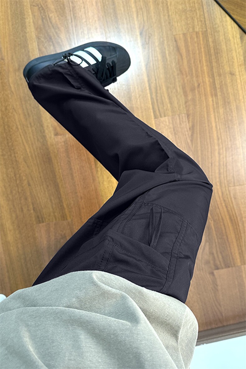 自拍图有大货复古美式纯色多口袋工装裤男潮牌宽松长裤K41-P40,男装工装外套,电商A178