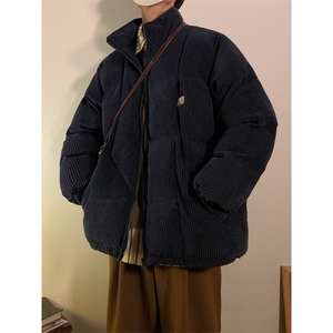 潮牌冬季新款灯芯绒棉服男韩版潮流宽松复古痞帅百搭外套V11-P90图片