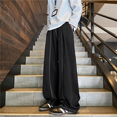 抖音品质美式复古黑色明线解构弯刀牛仔裤B315-K25810-特p45控88，男装牛仔裤，电商B315