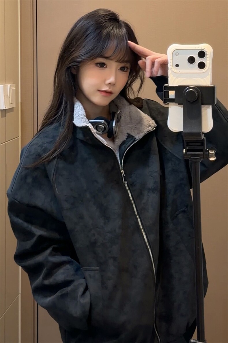 秋冬男士美式高街冬季重磅座山雕貂毛pu皮棉衣男女加厚外套,男装皮衣,电商B319