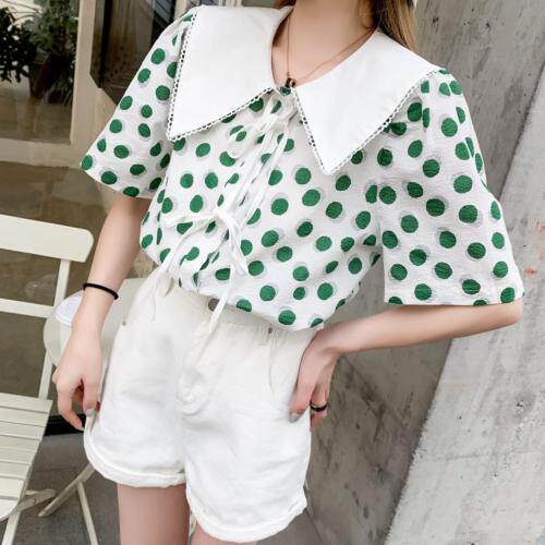 夏季新款，韩版波点小衫,女装,欧佩琳