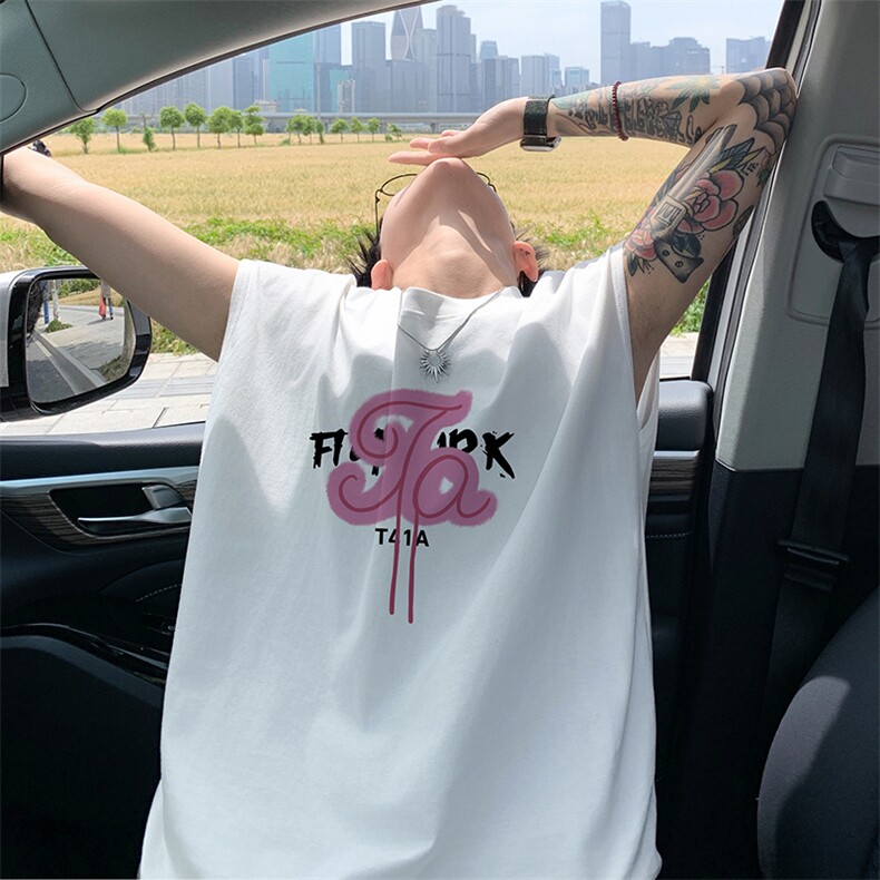 量大优得物抖音高品质重磅230克美式印花无袖t恤背心WB553特P18,男装T恤,电商A486
