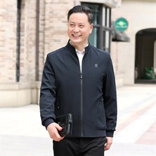 B-N9959男士2023年秋季新款长袖中老年休闲拉链夹克立领潮流P73，男装夹克，电商B360