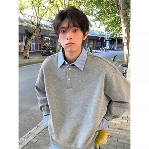 现货 美式宽松假两件长袖polo衫W18/P45图片