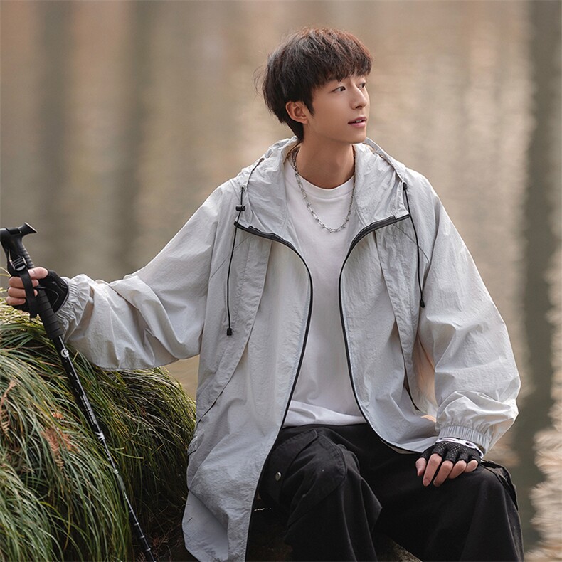 2025新款休闲纯色防晒服F6277P43,男装防晒衣,星座1106-2（原1111B）