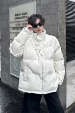 现货冬季宽松高级设计感PU皮棉衣潮加厚外套XZ811A-MF156-P128，男装棉衣，星座811A