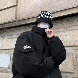 美式立领棉服男冬季新款韩版潮流棉衣外套宽松ins潮面包服 M113图片