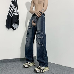 美式牛仔裤男春秋新款休闲直筒裤N3003P45图片