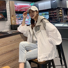 oversize防晒衣女2024夏季新款宽松大码博外套户外防晒服，女装短外套，梦懿尔