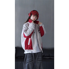 抖音视频截图只展示慎用大货已到机车潮牌棉服77950特P85，男装棉衣，星座226-2