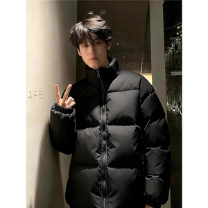 羽绒棉服男冬季加厚立领短款面包服防寒保暖棉衣情侣款外套图片