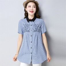 衬衫甜美纯色韩版唯美可爱时尚清新简约2021年夏季，女装衬衫，丽影随形