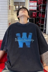 直播品质240克重磅水洗做旧短袖t恤男女SDX237-特P25控48，男装T恤，电商B367