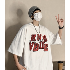 2023年款纯21支200克宽松版圆领立体印花T恤XZ212-1-QET06-P30，男装T恤，星座212-1