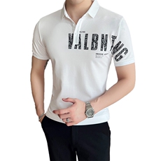 2024夏季新款英伦风高品质修身刺绣POLO衫冰丝短袖T恤男D238-p48，男装T恤，电商D303