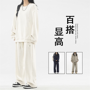 时尚显高显瘦百搭休闲套装重磅条绒  TZ818-特批98图片