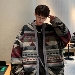8XL-M 特大码夹克男新中式道袍双面穿风夹克外套男JK1308P118图片