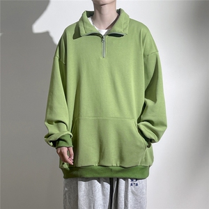 360克重磅冲锋衣内胆半拉链翻领POLO衫高领卫衣男WY77077P65控88图片