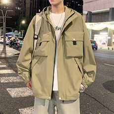 休闲拉链夹克情侣冲锋衣防风衣连帽外套JK451p75，男装夹克，电商D315