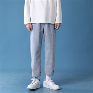 主推！秋冬季新款蒙马特牛仔裤宽松休闲男女长裤子 K002-P50控68，男装牛仔裤，星座715