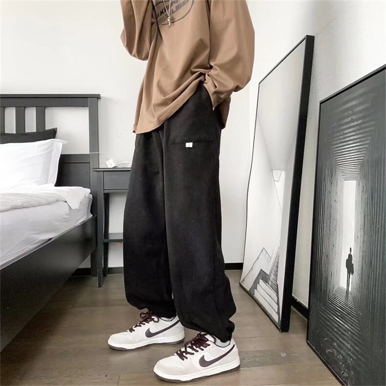 日系工装裤男春秋潮牌休闲阔腿长裤子K7067P33,男装休闲裤,星座1116-2
