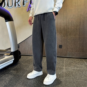 KK303-P55控88   直筒宽松卫裤男款个性水洗解构运动裤阔腿男裤图片