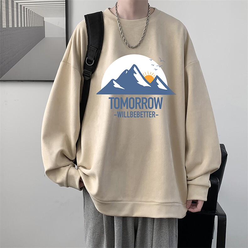 麂皮绒卫衣男大码重磅长袖t恤男JW81235-P35,男装卫衣,电商A040
