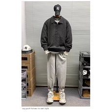 美式复古亨利领毛衣男秋冬季新款cleanfit慵懒风高级感软糯针织衫，男装针织衫/毛衣，星座506A