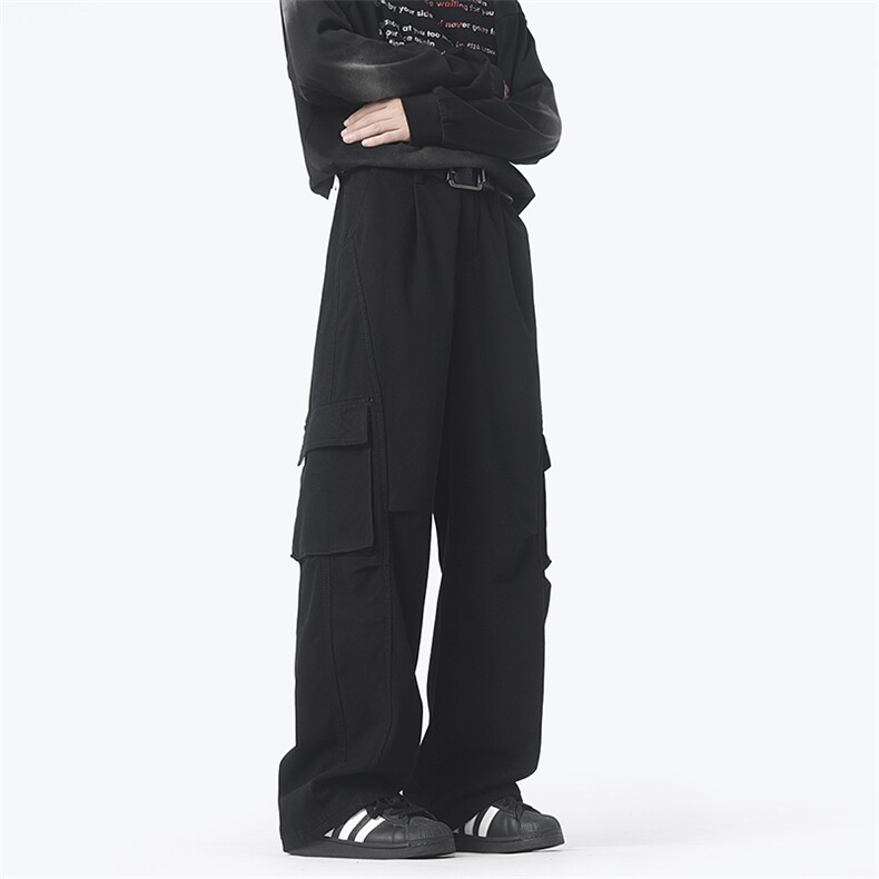 棉美式秋冬水洗绿色工装裤男女宽松直筒XZ201-D607P53,男装牛仔裤,星座201