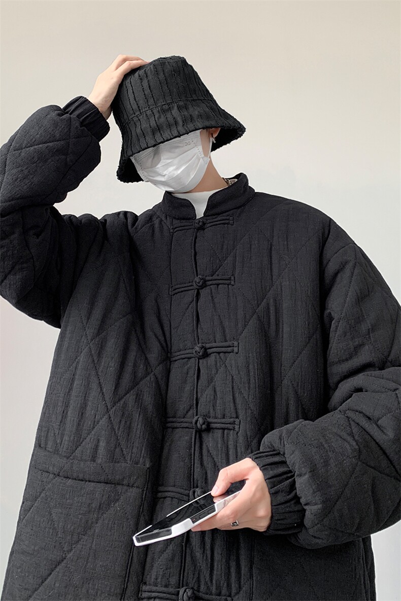 8XL-M特大码风男棉衣加厚唐装男中式棉服立领棉服MY1701P120,男装棉衣,电商D206-1