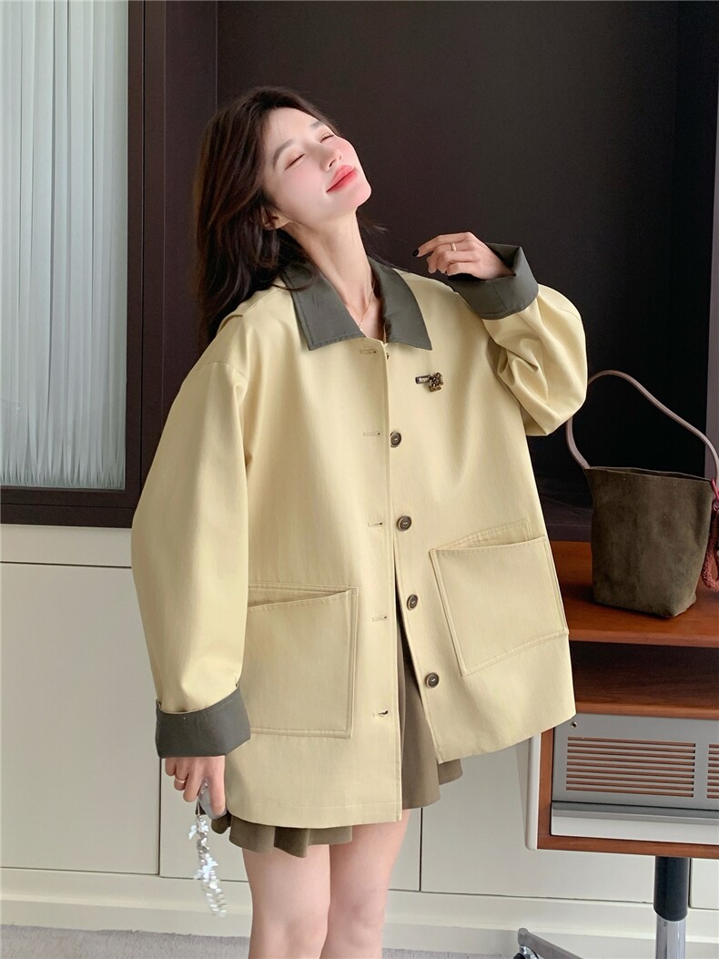 【现货数据款】2026春季新款韩系风衣外套女B101-2681-P175-K288，女装风衣，浙宝101