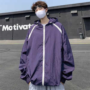 冰丝凉感新款防紫外线连帽防晒服男潮牌户外运动透气轻薄宽松外套图片