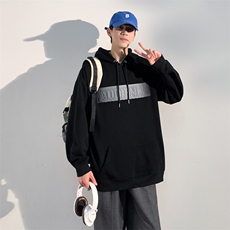 EQ190凹凸印花连帽套头卫衣男装港风潮流春季外套P58，男装卫衣，电商C306-1