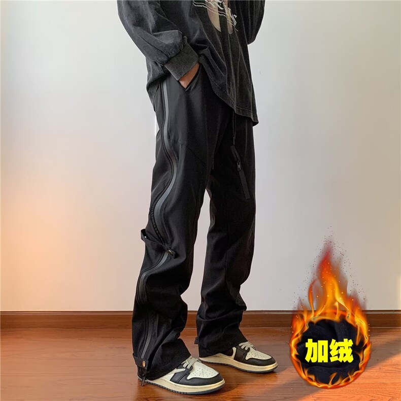 男秋季新款港风加绒冲锋休闲裤XA06P50图片