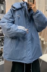 冬季棉衣男连帽潮牌棉服外套港风ins宽松潮流面包服W2101-P70，男装棉衣，星座512-2