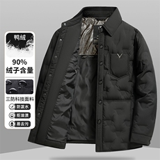 轻薄羽绒服男士90绒衬衫领轻薄羽绒服外套羽绒合格大货可主推，男装衬衫，钱塘723