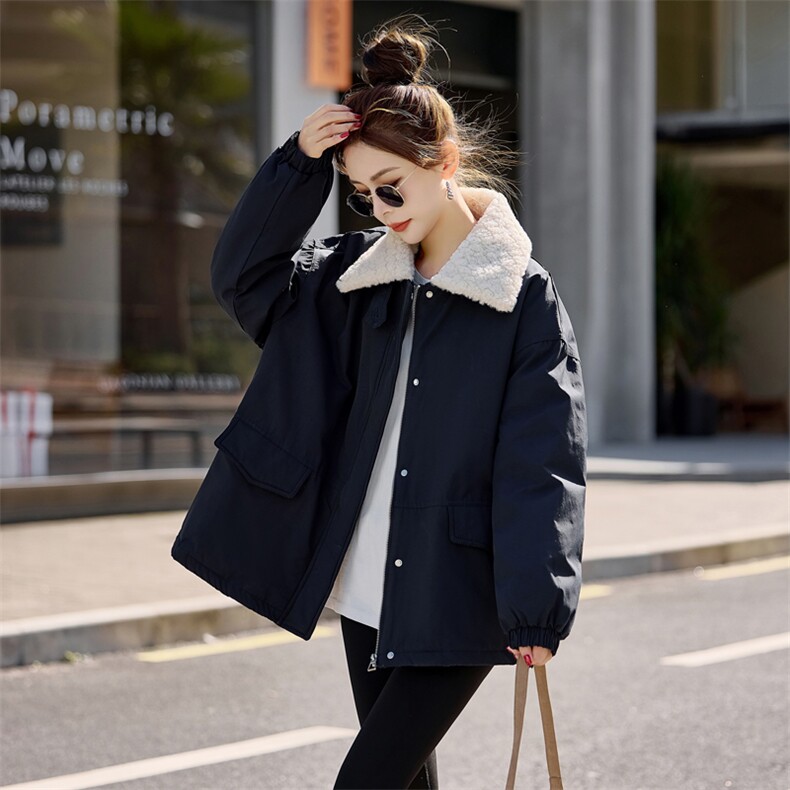 小个子毛领加厚羽绒服女士2025年冬新款韩版休闲宽松学生保暖外套,女装羽绒服,意芙