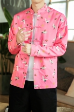 秋装大码风男装复古盘扣夹克外套唐装学生汉服潮JK18/P120，男装夹克，钱塘713