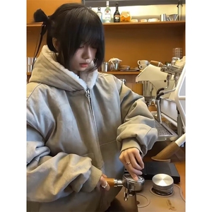 【有货】DW266-P138重磅加绒连帽仿水貂毛棉服老钱座山雕牛仔棉衣图片